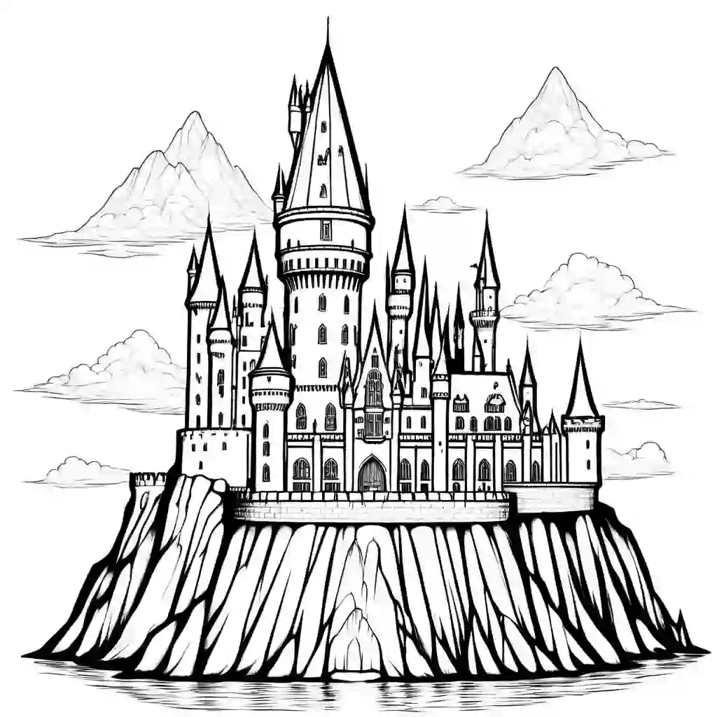 Hogwarts Castle coloring pages
